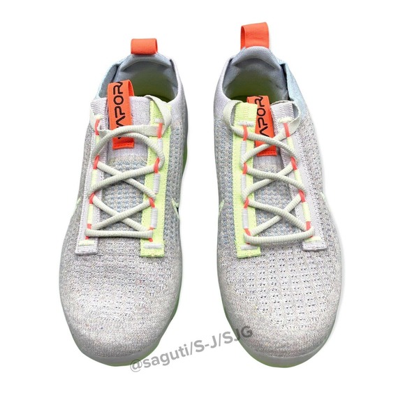 Nike Air VaporMax 2021 Flyknit Women Size 6 Light Bone Coral Green DC4112-003 - Picture 5 of 8